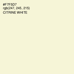 #F7F5D7 - Citrine White Color Image